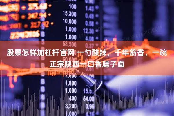 股票怎样加杠杆官网 一勺酸辣，千年筋香，一碗正宗陕西一口香臊子面